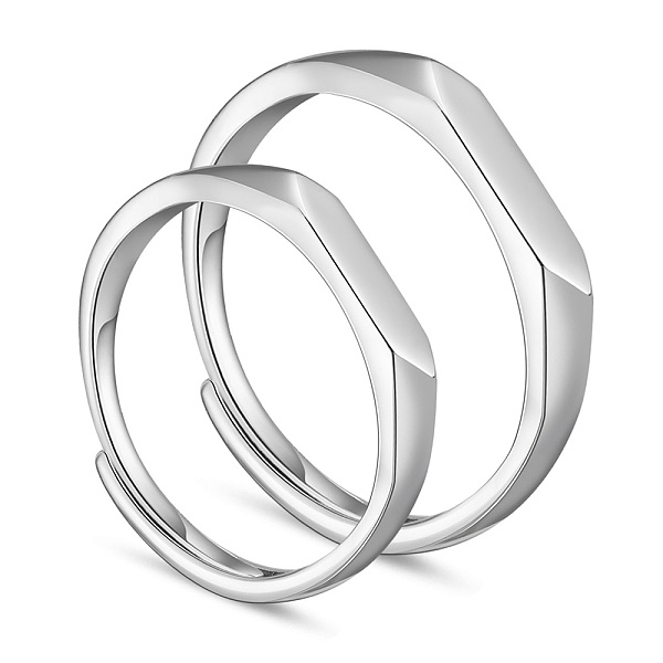 PandaHall SHEGRACE Rhodium Plated 925 Sterling Silver Adjustable Rings, Platinum, Size 10, 20.8mm, Size 8, 18mm Sterling Silver
PandaHall SHEGRACE Rhodium Plated 925 Sterling Silver Adjustable Rings, Platinum, Size 10, 20.8mm, Size 8, 18mm Sterling Silver