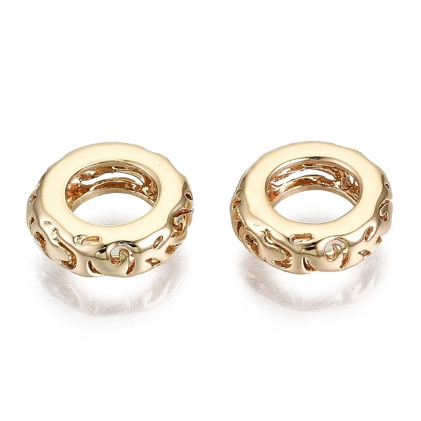 PandaHall Brass Beads, Nickel Free, Hollow, Ring, Real 18K Gold Plated, 9x3mm, Hole: 5mm Brass Ring
PandaHall Brass Beads, Nickel Free, Hollow, Ring, Real 18K Gold Plated, 9x3mm, Hole: 5mm Brass Ring