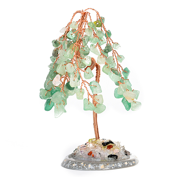 PandaHall Natural Green Aventurine Display Decoration, with Brass Wire, Agate Slice Base, for Home Desk Decorations, Tree of Life...
PandaHall Natural Green Aventurine Display Decoration, with Brass Wire, Agate Slice Base, for Home Desk Decorations, Tree of Life...