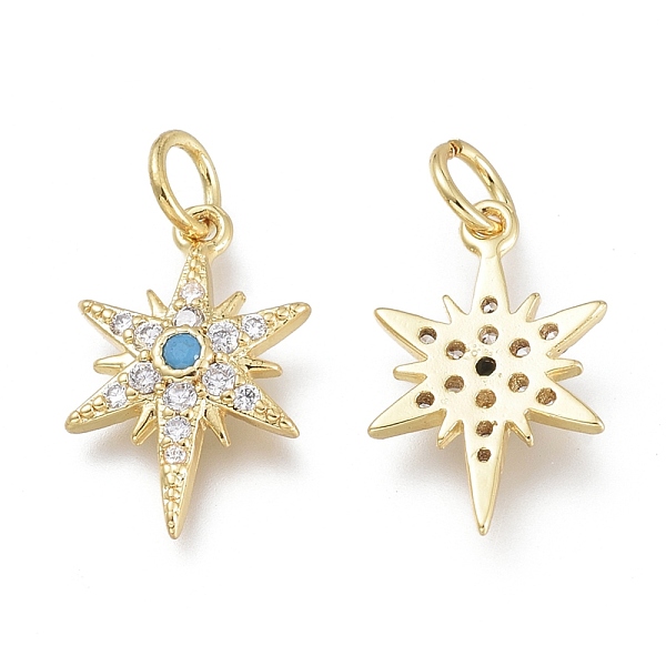 PandaHall Brass Micro Pave Clear Cubic Zirconia Charms, with Jump Rings, Long-Lasting Plated, Star, Real 18K Gold Plated, 15x9x2.5mm, Jump...
PandaHall Brass Micro Pave Clear Cubic Zirconia Charms, with Jump Rings, Long-Lasting Plated, Star, Real 18K Gold Plated, 15x9x2.5mm, Jump...