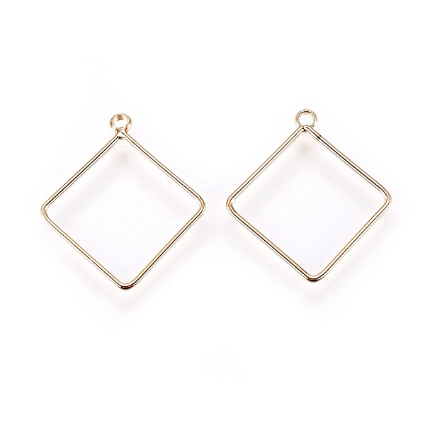 PandaHall Brass Pendants, Nickel Free, Rhombus, Real 18K Gold Plated, 24x21.2x1mm, Hole: 1.8mm Brass Rhombus
PandaHall Brass Pendants, Nickel Free, Rhombus, Real 18K Gold Plated, 24x21.2x1mm, Hole: 1.8mm Brass Rhombus