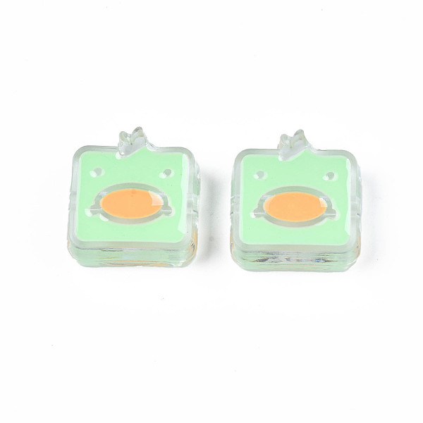 PandaHall Transparent Acrylic Beads, with Enamel, Square with Duck, Pale Green, 24x23x8mm, Hole: 3mm Acrylic Square
PandaHall Transparent Acrylic Beads, with Enamel, Square with Duck, Pale Green, 24x23x8mm, Hole: 3mm Acrylic Square