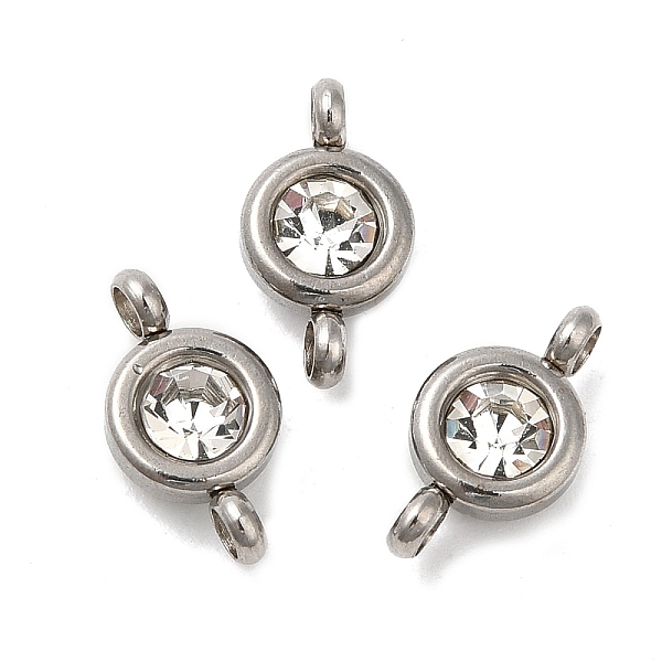 PandaHall 304 Stainless Steel Single Rhinestone Connector Charms, Flat Round Links, Stainless Steel Color, Crystal, 12x6.5x4mm, Hole: 2mm..., Clear
PandaHall 304 Stainless Steel Single Rhinestone Connector Charms, Flat Round Links, Stainless Steel Color, Crystal, 12x6.5x4mm, Hole: 2mm..., Clear
