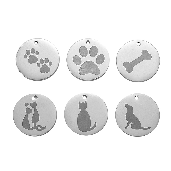 PandaHall 12Pcs 6 Style 304 Stainless Steel Pet Pendants, Laser Cut, Flat Round, Stainless Steel Color, 2pcs/style 304 Stainless Steel Flat...
PandaHall 12Pcs 6 Style 304 Stainless Steel Pet Pendants, Laser Cut, Flat Round, Stainless Steel Color, 2pcs/style 304 Stainless Steel Flat...