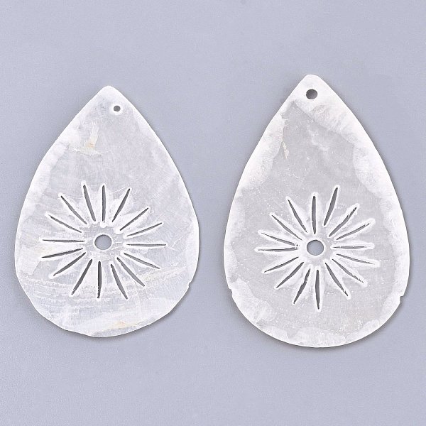 PandaHall Natural Capiz Shell Big Pendants, Teardrop, Linen, 53~55x33x0.5mm, Hole: 2mm Capiz Shell Teardrop Brown
PandaHall Natural Capiz Shell Big Pendants, Teardrop, Linen, 53~55x33x0.5mm, Hole: 2mm Capiz Shell Teardrop Brown