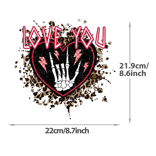 PandaHall Valentine's Day Heat Transfer Film, Iron on Vinyl, for Garment Throw Pillow Accessories, Skull, 220x219mm Plastic Skull
PandaHall Valentine's Day Heat Transfer Film, Iron on Vinyl, for Garment Throw Pillow Accessories, Skull, 220x219mm Plastic Skull