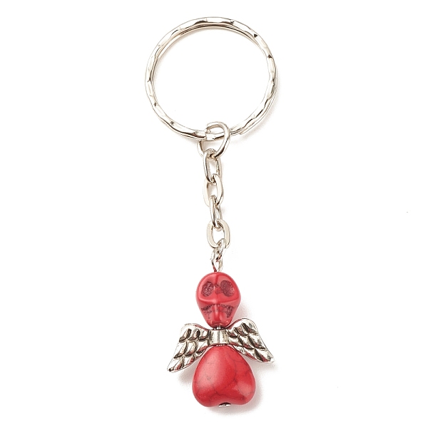 PandaHall Dyed Synthetic Turquoise Keychains, with CCB Plastic Beads and Iron Split Key Rings, Angel, Red, 8cm Synthetic Turquoise Angel &...
PandaHall Dyed Synthetic Turquoise Keychains, with CCB Plastic Beads and Iron Split Key Rings, Angel, Red, 8cm Synthetic Turquoise Angel &...