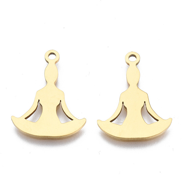 PandaHall Ion Plating(IP) 201 Stainless Steel Pendants, Laser Cut, Chakra Theme, Yoga, Golden, 18.5x14x1mm, Hole: 1.4mm 201 Stainless Steel...
PandaHall Ion Plating(IP) 201 Stainless Steel Pendants, Laser Cut, Chakra Theme, Yoga, Golden, 18.5x14x1mm, Hole: 1.4mm 201 Stainless Steel...