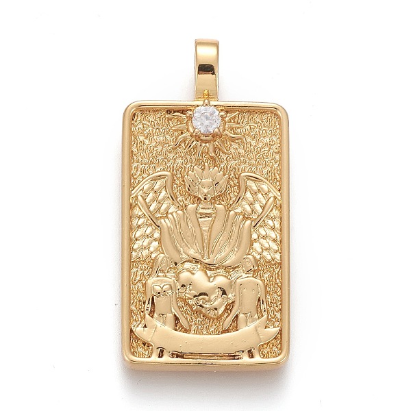 PandaHall Brass Micro Pave Clear Cubic Zirconia Pendants, Real 18K Gold Plated, Tarot Card Charms, The Lovers, The Lovers VI, 30x15x4mm...
PandaHall Brass Micro Pave Clear Cubic Zirconia Pendants, Real 18K Gold Plated, Tarot Card Charms, The Lovers, The Lovers VI, 30x15x4mm...