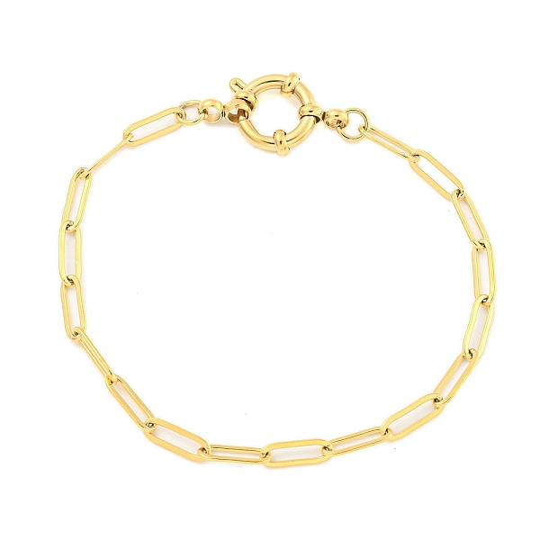 PandaHall 304 Stainless Steel Paperclip Chain Bracelets for Women, Real 18K Gold Plated, 7-1/8 inch(18.2cm) 304 Stainless Steel
PandaHall 304 Stainless Steel Paperclip Chain Bracelets for Women, Real 18K Gold Plated, 7-1/8 inch(18.2cm) 304 Stainless Steel