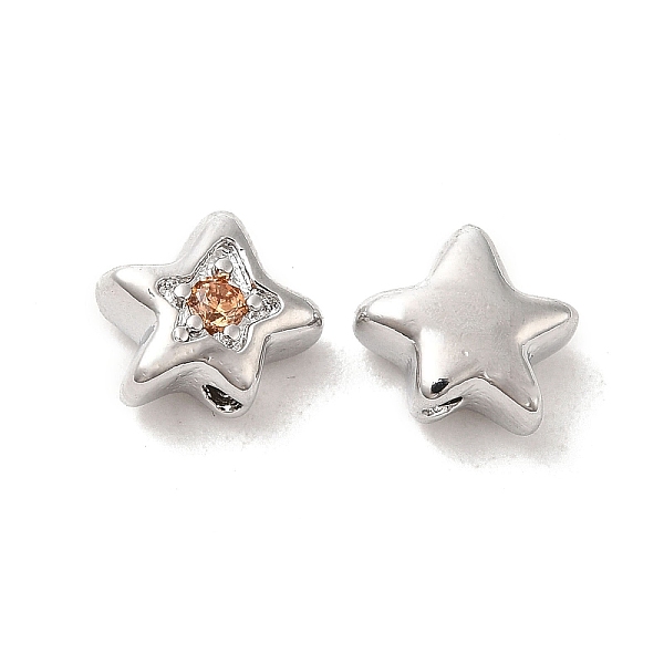 PandaHall Brass Cubic Zirconia Beads, Star, Platinum, Orange, 7x8x4mm, Hole: 1mm Brass+Cubic Zirconia Star Orange
PandaHall Brass Cubic Zirconia Beads, Star, Platinum, Orange, 7x8x4mm, Hole: 1mm Brass+Cubic Zirconia Star Orange
