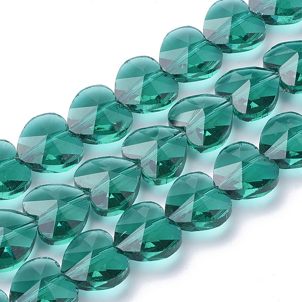 PandaHall Transparent Glass Beads, Faceted, Heart, Light Sea Green, 10x10x6.5mm, Hole: 1mm Glass Heart Green
PandaHall Transparent Glass Beads, Faceted, Heart, Light Sea Green, 10x10x6.5mm, Hole: 1mm Glass Heart Green
