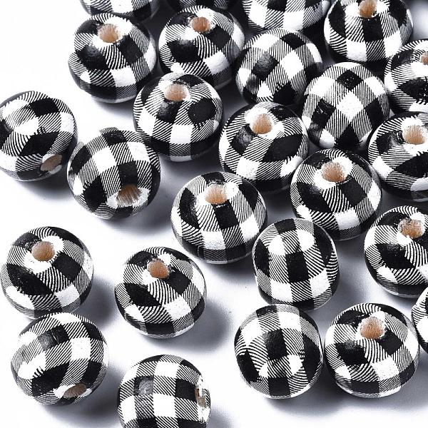 PandaHall Printed Natural Wooden Beads, Round with Check Pattern, Black & White, 12x11mm, Hole: 3mm Schima Wood Round Black
PandaHall Printed Natural Wooden Beads, Round with Check Pattern, Black & White, 12x11mm, Hole: 3mm Schima Wood Round Black
