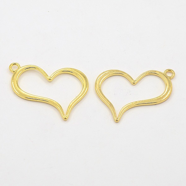 PandaHall Alloy Pendants, Cadmium Free & Lead Free, Heart, Golden, 38x28x2mm, Hole: 2mm Alloy Heart
PandaHall Alloy Pendants, Cadmium Free & Lead Free, Heart, Golden, 38x28x2mm, Hole: 2mm Alloy Heart