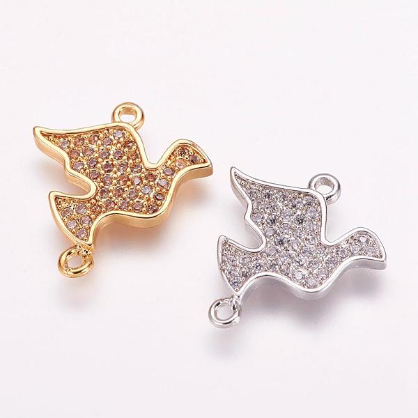 PandaHall Brass Micro Pave Cubic Zirconia Links, Bird, Mixed Color, 17.5x16x2mm, Hole: 1.5mm Brass+Cubic Zirconia Bird Multicolor
PandaHall Brass Micro Pave Cubic Zirconia Links, Bird, Mixed Color, 17.5x16x2mm, Hole: 1.5mm Brass+Cubic Zirconia Bird Multicolor