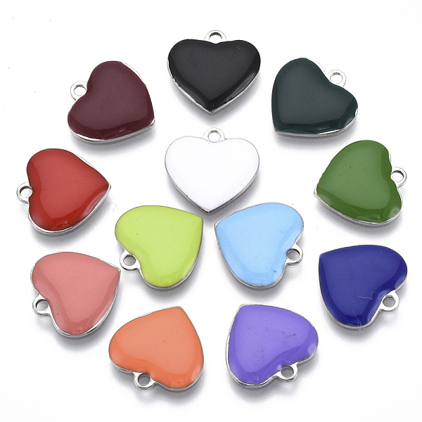 PandaHall 201 Stainless Steel Enamel Charms, Heart, Stainless Steel Color, Mixed Color, 13x13x2mm, Hole: 1.5mm Stainless Steel+Enamel Heart..., Multicolor
PandaHall 201 Stainless Steel Enamel Charms, Heart, Stainless Steel Color, Mixed Color, 13x13x2mm, Hole: 1.5mm Stainless Steel+Enamel Heart..., Multicolor