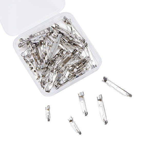 PandaHall Iron Brooch Findings, Back Bar Pins, with one Hole, Platinum, 50pcs/box Iron
PandaHall Iron Brooch Findings, Back Bar Pins, with one Hole, Platinum, 50pcs/box Iron