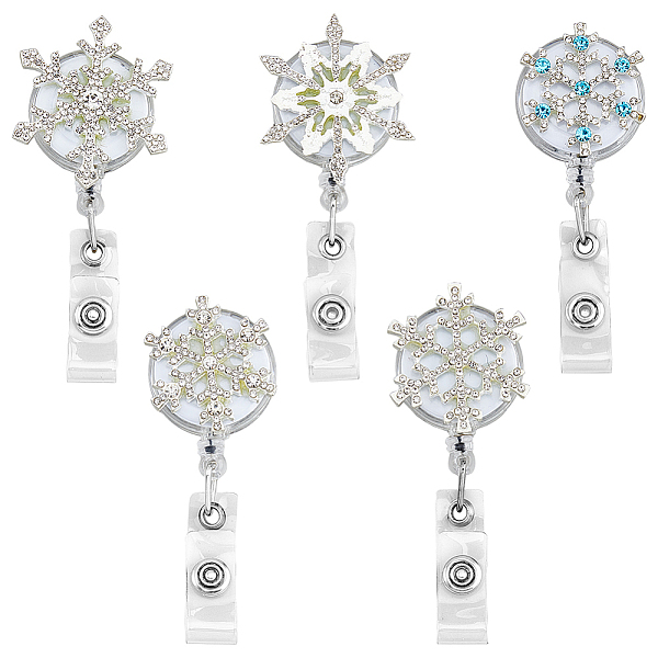 PandaHall SUPERFINDINGS 1 Set Snowflake Badge Reel, Alloy Rhinestone & ABS Plastic Retractable Badge Holder, Platinum, 115~120mm, 5pcs/set...
PandaHall SUPERFINDINGS 1 Set Snowflake Badge Reel, Alloy Rhinestone & ABS Plastic Retractable Badge Holder, Platinum, 115~120mm, 5pcs/set...