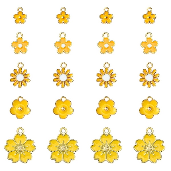 PandaHall 20Pcs 5 Style Alloy Enamel Pendants, Flower, Light Gold, Gold, 10~20.5x8~17.5x1.5~3mm, Hole: 1.4~2mm, 4pcs/style Alloy+Enamel...
PandaHall 20Pcs 5 Style Alloy Enamel Pendants, Flower, Light Gold, Gold, 10~20.5x8~17.5x1.5~3mm, Hole: 1.4~2mm, 4pcs/style Alloy+Enamel...