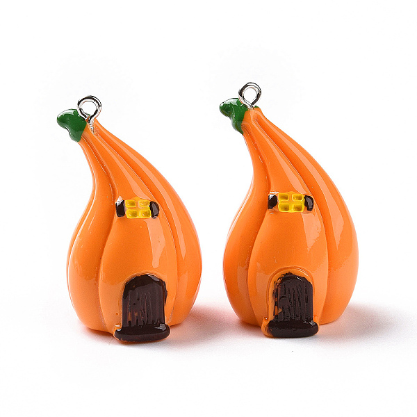 PandaHall Autumn Opaque Resin Pendants, Pumpkin House Charms, with Platinum Tone Iron Loops, Dark Orange, 36.5x21.5x24mm, Hole: 2mm...
PandaHall Autumn Opaque Resin Pendants, Pumpkin House Charms, with Platinum Tone Iron Loops, Dark Orange, 36.5x21.5x24mm, Hole: 2mm...