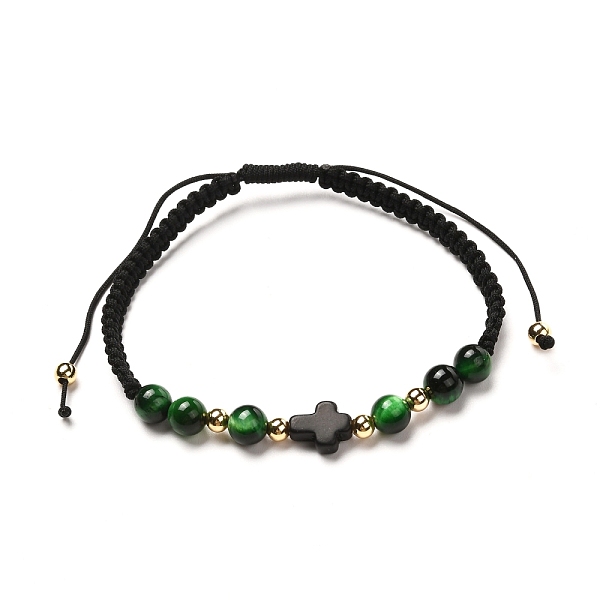 PandaHall Cross Synthetic Turquoise(Dyed) Braided Bead Bracelet for Men Women, Adjustable Bracelet with Natural Tiger Eye, Dark Green, Inner...
PandaHall Cross Synthetic Turquoise(Dyed) Braided Bead Bracelet for Men Women, Adjustable Bracelet with Natural Tiger Eye, Dark Green, Inner...