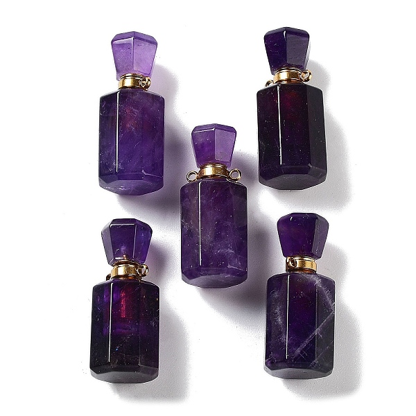 PandaHall Natural Amethyst Perfume Bottle Pendants, Rectangle Essentail Oil Diffuser Faceted Bottle Charms with Golden Tone Stainless Steel...
PandaHall Natural Amethyst Perfume Bottle Pendants, Rectangle Essentail Oil Diffuser Faceted Bottle Charms with Golden Tone Stainless Steel...
