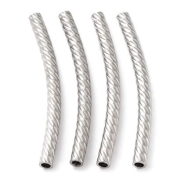 PandaHall 304 Stainless Steel Tube Beads, Curved Tube, Stainless Steel Color, 50x4mm, Hole: 2.5mm 304 Stainless Steel Tube
PandaHall 304 Stainless Steel Tube Beads, Curved Tube, Stainless Steel Color, 50x4mm, Hole: 2.5mm 304 Stainless Steel Tube