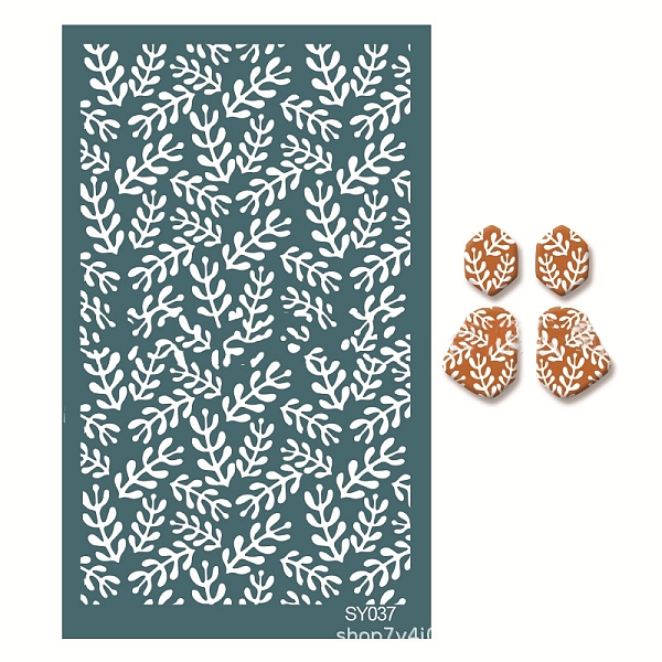 PandaHall Polyester Silk Screen Printing Stencil, Reusable Polymer Clay Silkscreen Tool, for DIY Polymer Clay Earrings Making, Leaf, 15x9cm..., Cyan
PandaHall Polyester Silk Screen Printing Stencil, Reusable Polymer Clay Silkscreen Tool, for DIY Polymer Clay Earrings Making, Leaf, 15x9cm..., Cyan