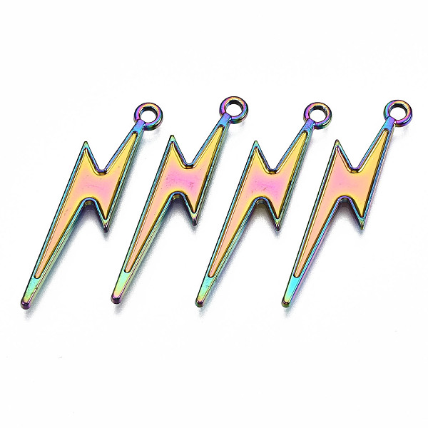 PandaHall Rainbow Color Alloy Pendants, Cadmium Free & Lead Free, Lightning Bolt, 33.5x9x1.5mm, Hole: 1.8mm Alloy Lightning Bolt
PandaHall Rainbow Color Alloy Pendants, Cadmium Free & Lead Free, Lightning Bolt, 33.5x9x1.5mm, Hole: 1.8mm Alloy Lightning Bolt