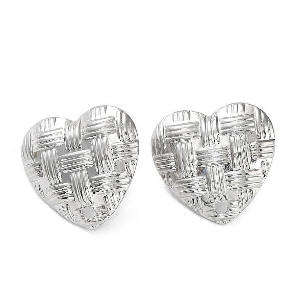 PandaHall 304 Stainless Steel Stud Earring Findings, Braided Heart Ear Studs, Stainless Steel Color, 19x20mm, Hole: 1.8mm, Pin: 0.7mm 304...
PandaHall 304 Stainless Steel Stud Earring Findings, Braided Heart Ear Studs, Stainless Steel Color, 19x20mm, Hole: 1.8mm, Pin: 0.7mm 304...