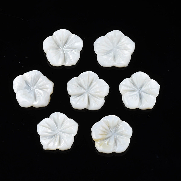 PandaHall Natural Freshwater Shell Cabochons, Flower, Seashell Color, 13~14.5x13~14.5x2~2.5mm Shell Flower
PandaHall Natural Freshwater Shell Cabochons, Flower, Seashell Color, 13~14.5x13~14.5x2~2.5mm Shell Flower