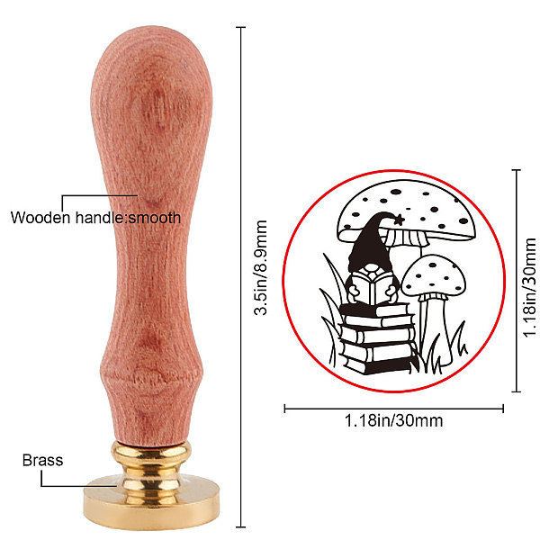 PandaHall Brass Wax Seal Stamp with Handle, for DIY Scrapbooking, Mushroom Pattern, 3.5x1.18 inch(8.9x3cm) Brass Mushroom
PandaHall Brass Wax Seal Stamp with Handle, for DIY Scrapbooking, Mushroom Pattern, 3.5x1.18 inch(8.9x3cm) Brass Mushroom