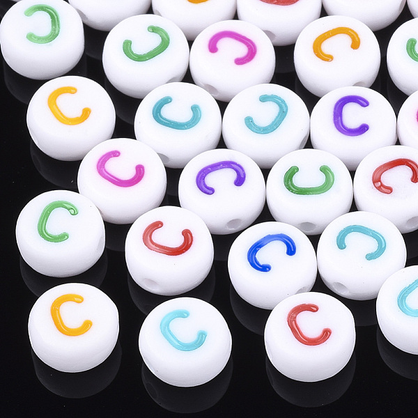 PandaHall Initial Acrylic Beads, Horizontal Hole, Flat Round, Mixed Color, Letter.C, 7x3.5~4mm, Hole: 1.2mm, about 370pcs/50g Acrylic Flat..., Multicolor
PandaHall Initial Acrylic Beads, Horizontal Hole, Flat Round, Mixed Color, Letter.C, 7x3.5~4mm, Hole: 1.2mm, about 370pcs/50g Acrylic Flat..., Multicolor