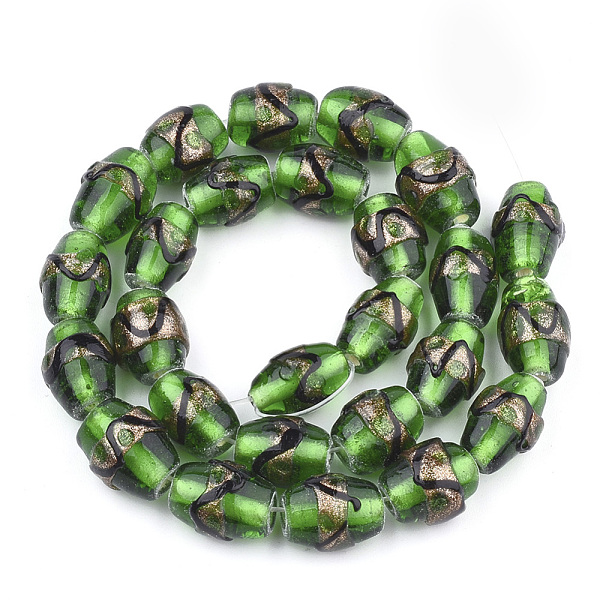 PandaHall Handmade Gold Sand Lampwork Beads, Drum, Green, 15~18x10~12mm, Hole: 1.5~2mm Lampwork Drum Green
PandaHall Handmade Gold Sand Lampwork Beads, Drum, Green, 15~18x10~12mm, Hole: 1.5~2mm Lampwork Drum Green