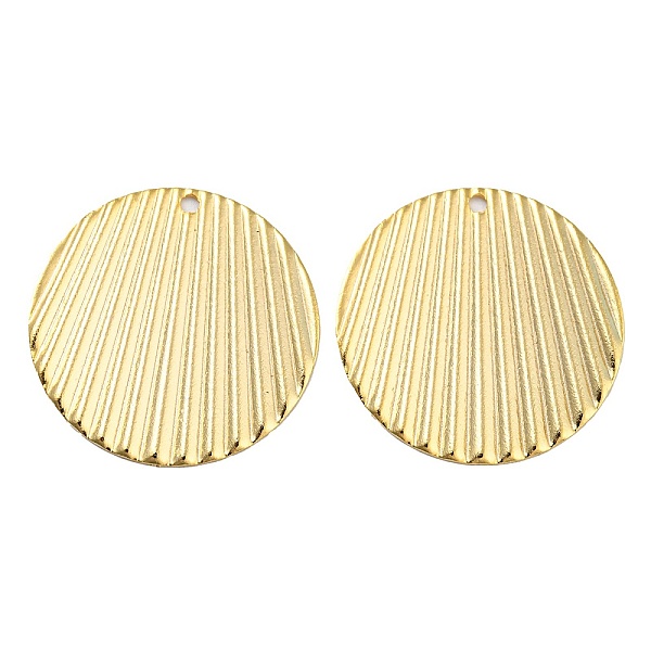 PandaHall Rack Plating Eco-friendly Brass Pendants, Cadmium Free & Lead Free, Corrugated Flat Round Charm, Real 24K Gold Plated, 21x0.5mm...
PandaHall Rack Plating Eco-friendly Brass Pendants, Cadmium Free & Lead Free, Corrugated Flat Round Charm, Real 24K Gold Plated, 21x0.5mm...