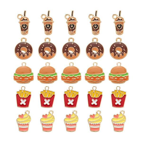 PandaHall 30Pcs 5 Style Eco-Friendly Zinc Alloy Enamel Pendants, Hamburger & Chips & Milk Tea Cup & Donut & Cupcake, Mixed Color, 6pcs/style..., Multicolor
PandaHall 30Pcs 5 Style Eco-Friendly Zinc Alloy Enamel Pendants, Hamburger & Chips & Milk Tea Cup & Donut & Cupcake, Mixed Color, 6pcs/style..., Multicolor