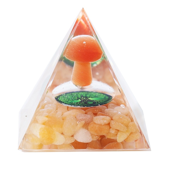 PandaHall Orgonite Pyramid Resin Energy Generators, Reiki Cat Eye & Natural Sunstone Mushroom Inside for Home Office Desk Decoration...
PandaHall Orgonite Pyramid Resin Energy Generators, Reiki Cat Eye & Natural Sunstone Mushroom Inside for Home Office Desk Decoration...