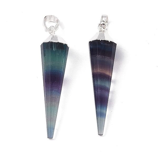 PandaHall Natural Fluorite Pendants, Faceted Cone Charms, with Rack Plating Brass Findings, Silver, 34~34.5x7.5~8mm, Hole: 6x4mm Fluorite...
PandaHall Natural Fluorite Pendants, Faceted Cone Charms, with Rack Plating Brass Findings, Silver, 34~34.5x7.5~8mm, Hole: 6x4mm Fluorite...