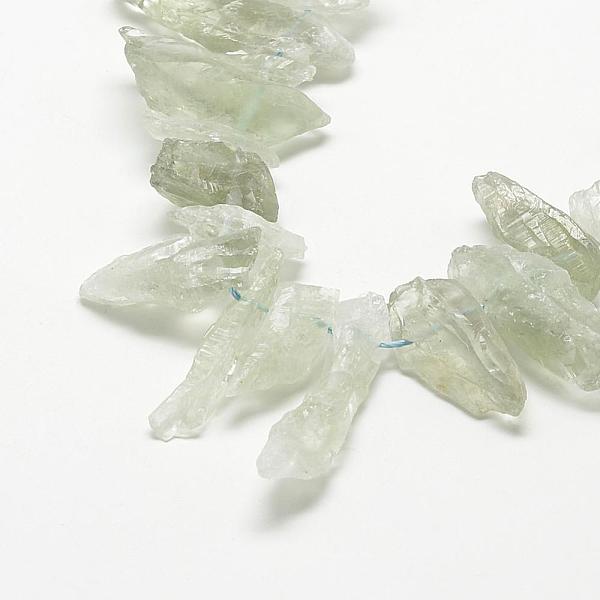 PandaHall Natural Green Quartz Beads Strands, Top Drilled Beads, Rectangle, 17~40x5~15x5~15mm, Hole: 2mm, about 60pcs/strand, 15.7 inch...
PandaHall Natural Green Quartz Beads Strands, Top Drilled Beads, Rectangle, 17~40x5~15x5~15mm, Hole: 2mm, about 60pcs/strand, 15.7 inch...
