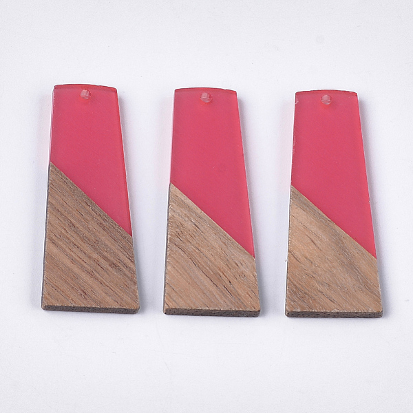 PandaHall Resin & Walnut Wood Pendants, Trapezoid, Hot Pink, 49~49.5x19~19.5x3.5mm, Hole: 2mm Resin+Wood Trapezoid
PandaHall Resin & Walnut Wood Pendants, Trapezoid, Hot Pink, 49~49.5x19~19.5x3.5mm, Hole: 2mm Resin+Wood Trapezoid