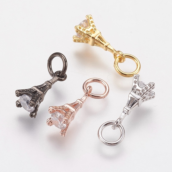 PandaHall Brass Micro Pave Cubic Zirconia Charms, Eiffel Tower, Mixed Color, 11x4.5mm, Hole: 3mm Brass+Cubic Zirconia Building Clear
PandaHall Brass Micro Pave Cubic Zirconia Charms, Eiffel Tower, Mixed Color, 11x4.5mm, Hole: 3mm Brass+Cubic Zirconia Building Clear