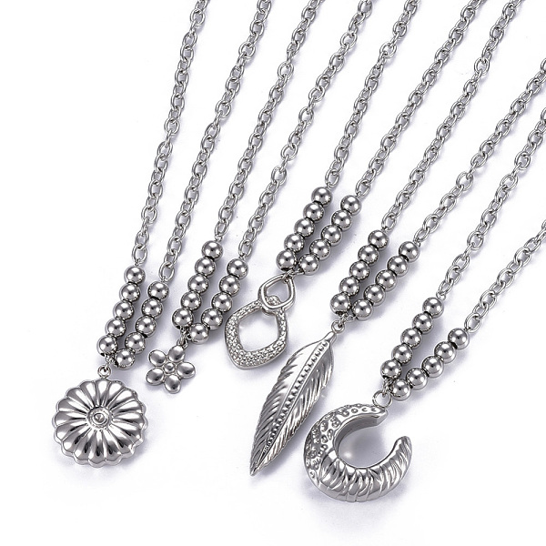 PandaHall 304 Stainless Steel Pendant Necklaces, with Lobster Claw Clasps, Mixed Shape, Stainless Steel Color, 18.1 inch(46cm), Pendants...
PandaHall 304 Stainless Steel Pendant Necklaces, with Lobster Claw Clasps, Mixed Shape, Stainless Steel Color, 18.1 inch(46cm), Pendants...