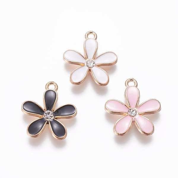 PandaHall Alloy Enamel Pendants, with Rhinestone, Flower, Light Gold, Mixed Color, 20.5x18x2.5mm, Hole: 1.8mm Alloy Rhinestone+Enamel Flower..., Multicolor
PandaHall Alloy Enamel Pendants, with Rhinestone, Flower, Light Gold, Mixed Color, 20.5x18x2.5mm, Hole: 1.8mm Alloy Rhinestone+Enamel Flower..., Multicolor