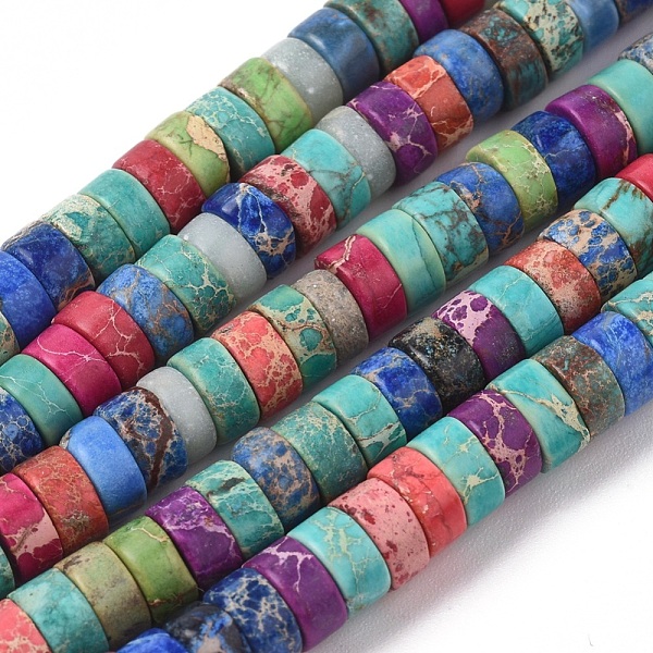 PandaHall Natural Imperial Jasper Beads Strands, Dyed, Column, Mixed Color, 6~6.5x3~3.5mm, Hole: 1.2mm, about 115pcs/strand, 15.35..., Multicolor
PandaHall Natural Imperial Jasper Beads Strands, Dyed, Column, Mixed Color, 6~6.5x3~3.5mm, Hole: 1.2mm, about 115pcs/strand, 15.35..., Multicolor