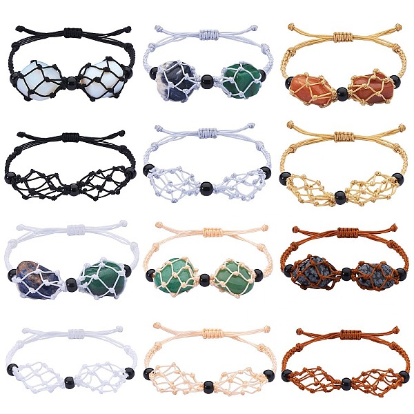 PandaHall Adjustable Braided Nylon Cord Macrame Pouch Bracelet Making, with Glass Beads, Mixed Color, Inner Diameter: 1-7/8~3-1/4 inch..., Multicolor
PandaHall Adjustable Braided Nylon Cord Macrame Pouch Bracelet Making, with Glass Beads, Mixed Color, Inner Diameter: 1-7/8~3-1/4 inch..., Multicolor