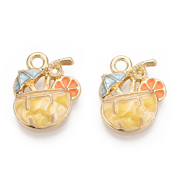 PandaHall Alloy Enamel Pendants, Cadmium Free & Lead Free, Fruit Juice, Light Gold, Gold, 15.5x12.5x3mm, Hole: 1.8mm Alloy+Enamel Others...
PandaHall Alloy Enamel Pendants, Cadmium Free & Lead Free, Fruit Juice, Light Gold, Gold, 15.5x12.5x3mm, Hole: 1.8mm Alloy+Enamel Others...