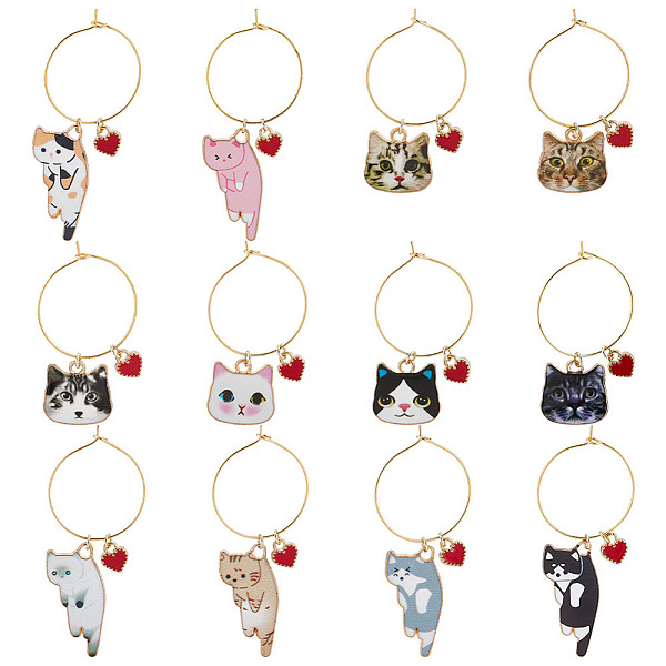 PandaHall BENECREAT 12 Pcs 12 Style Cat Theme Alloy Enamel Wine Glass Charms, Goblet Marker, with Brass Wine Glass Charm Rings, Golden..., Multicolor
PandaHall BENECREAT 12 Pcs 12 Style Cat Theme Alloy Enamel Wine Glass Charms, Goblet Marker, with Brass Wine Glass Charm Rings, Golden..., Multicolor