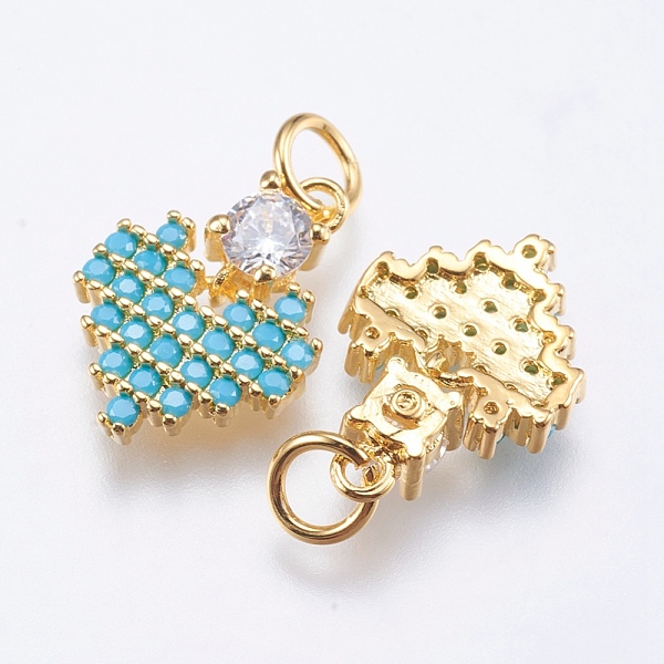 PandaHall Brass Micro Pave Cubic Zirconia Pendants, Cadmium Free & Lead Free, Heart, Real 18K Gold Plated, 15x11x4mm, Hole: 3mm Brass+Cubic..., Blue
PandaHall Brass Micro Pave Cubic Zirconia Pendants, Cadmium Free & Lead Free, Heart, Real 18K Gold Plated, 15x11x4mm, Hole: 3mm Brass+Cubic..., Blue