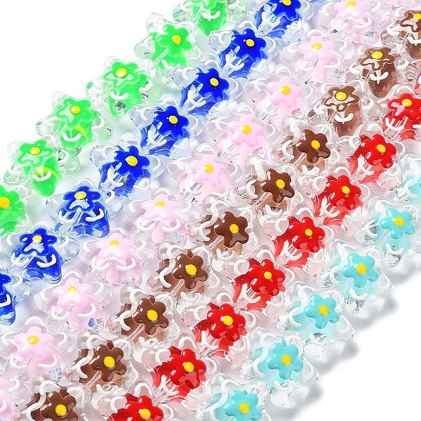 PandaHall Transparent Glass Beads, with Enamel, Flower, Mixed Color, 21x22x11mm, Hole: 1.2mm Glass Flower Multicolor
PandaHall Transparent Glass Beads, with Enamel, Flower, Mixed Color, 21x22x11mm, Hole: 1.2mm Glass Flower Multicolor