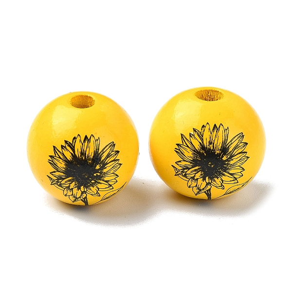 PandaHall Wood Large Hole European Beads, Round with Flower, Gold, 20x18mm, Hole: 4.4mm Wood Round Gold
PandaHall Wood Large Hole European Beads, Round with Flower, Gold, 20x18mm, Hole: 4.4mm Wood Round Gold